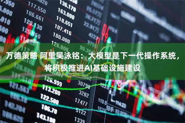 万德策略 阿里吴泳铭：大模型是下一代操作系统，将积极推进AI基础设施建设